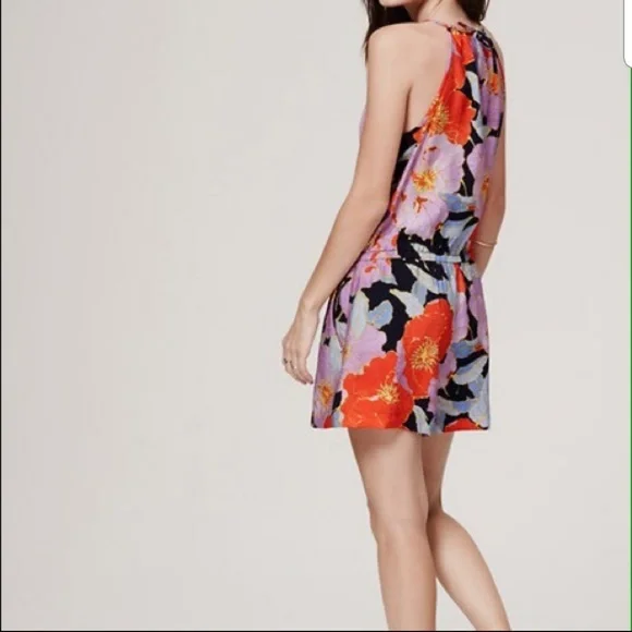 LOFT Full Bloom Floral romper. Size XXS - Picture 2 of 5
